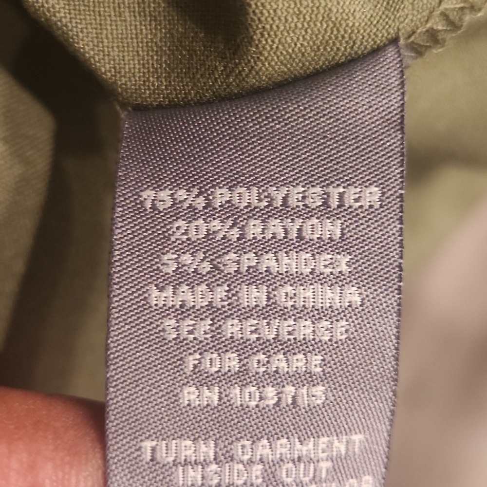 Sharagano Olive Green Zip-Up Dress - Picture 6 of 6
